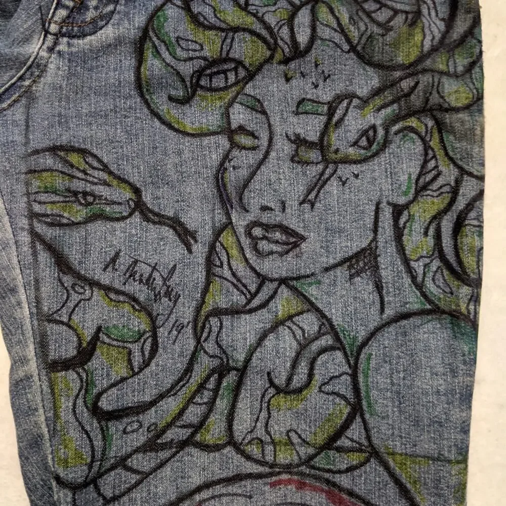 Reckless Jeans with Graffiti Custom Art Junior's 5